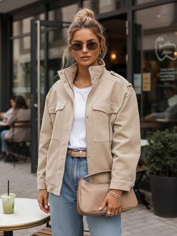 Suede bomber jacket