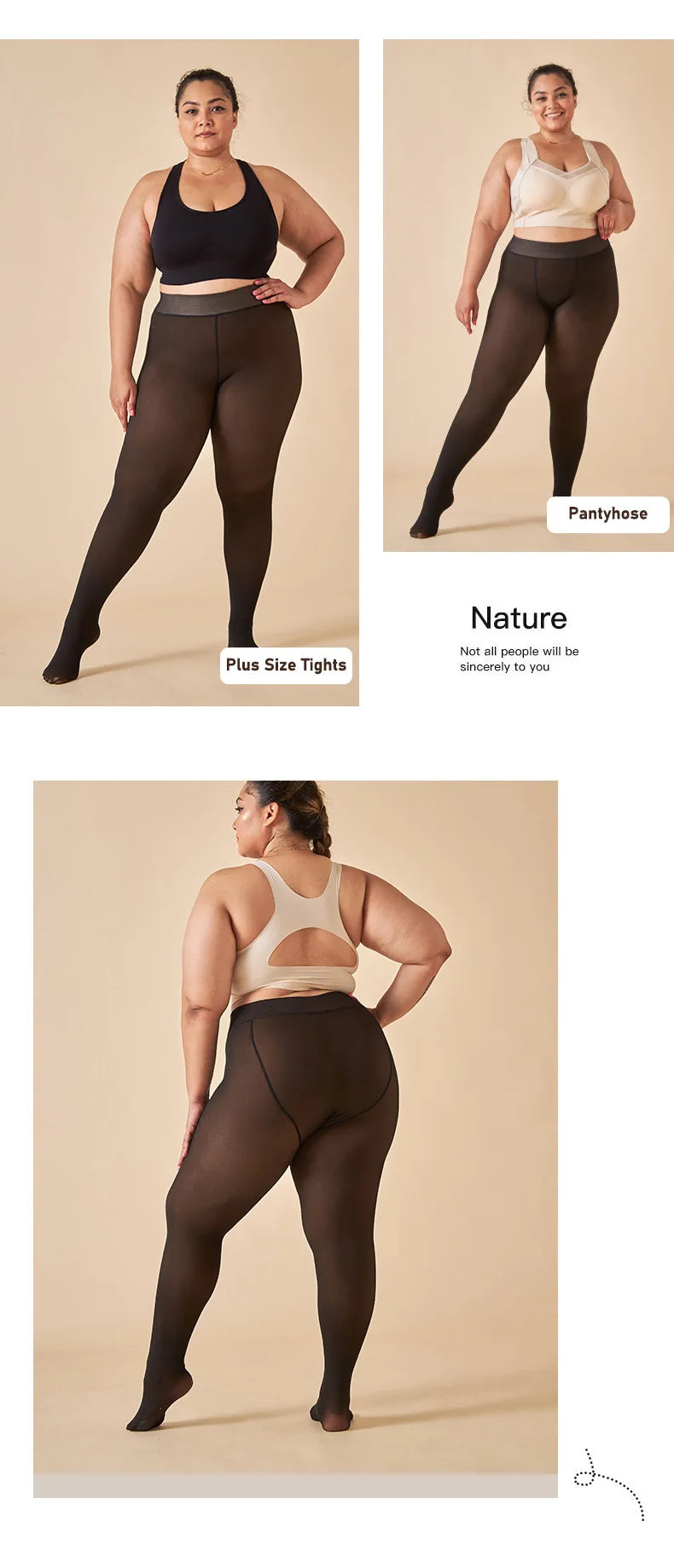 Thermal Stockings Women Fleece Lined Tights Warm Winter High Waist Sexy Translucent Black Pantyhose Thermal Legging Tights Women